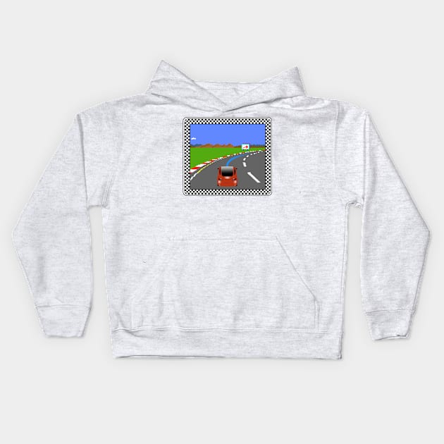 Self Driving Race Car on Autopilot Kids Hoodie by Shannon Marie